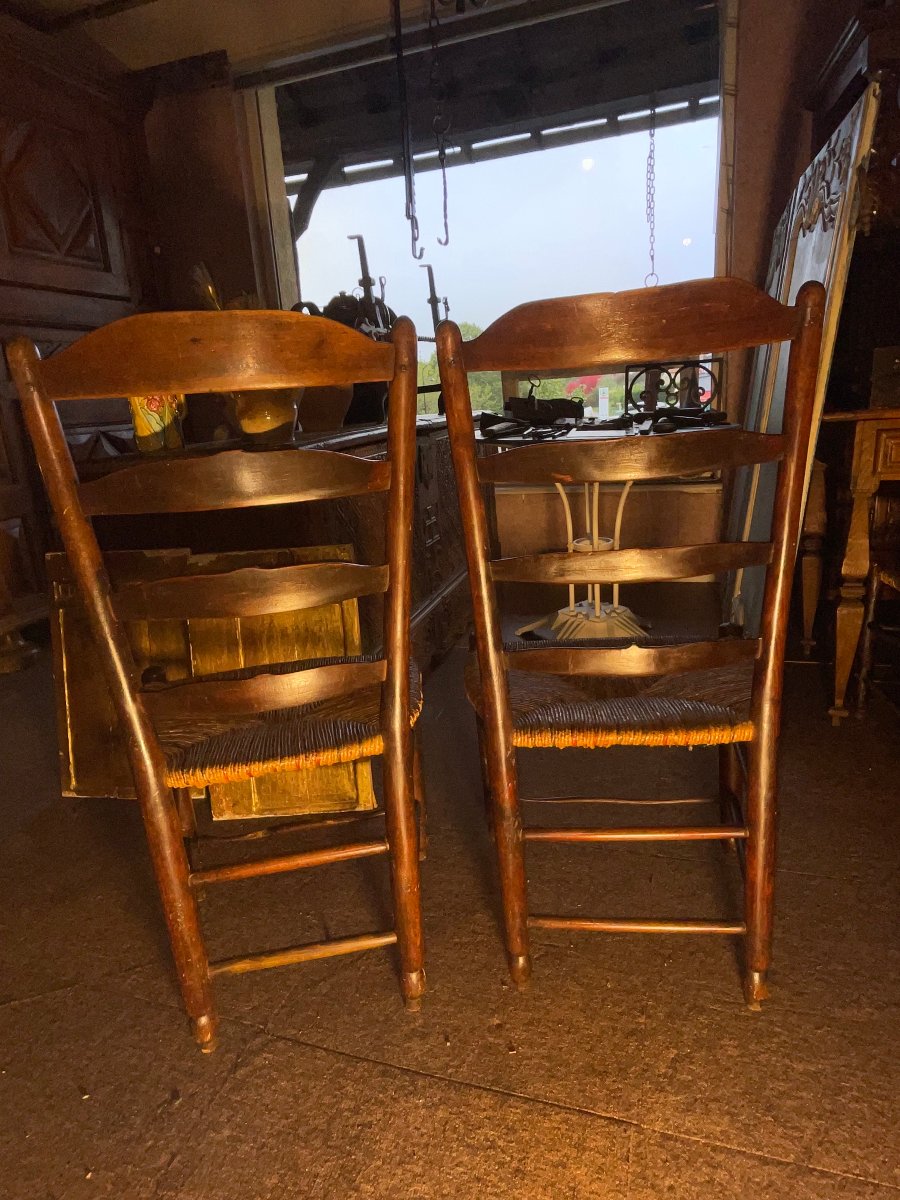 Pair Of 18th-century Country Chairs-photo-5