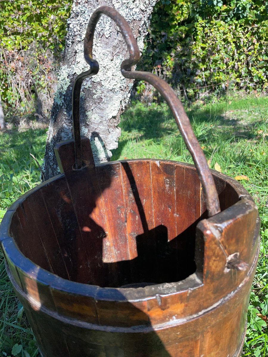 ancien Seau de puits rustique-photo-3