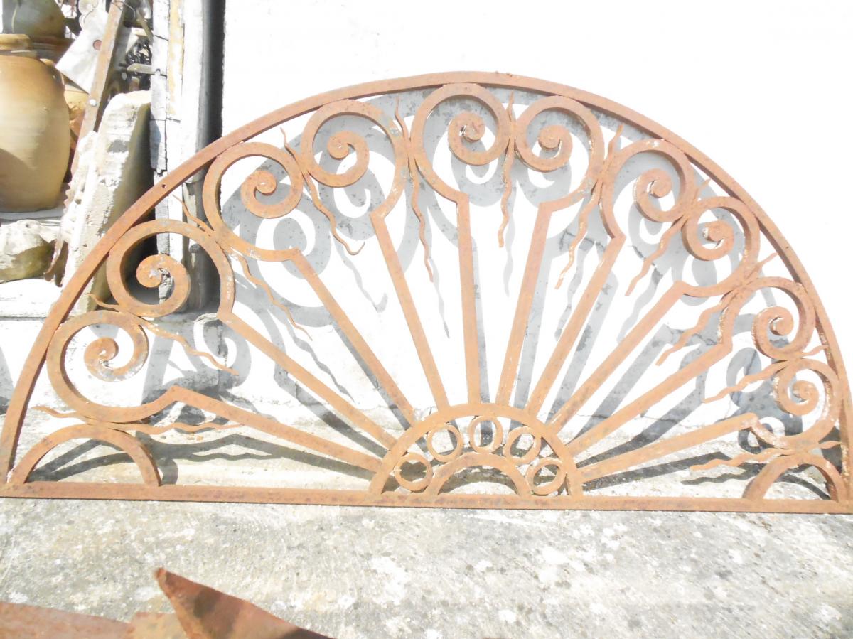 Rare Pair Of Imposts, Transom Wrought Iron-photo-2