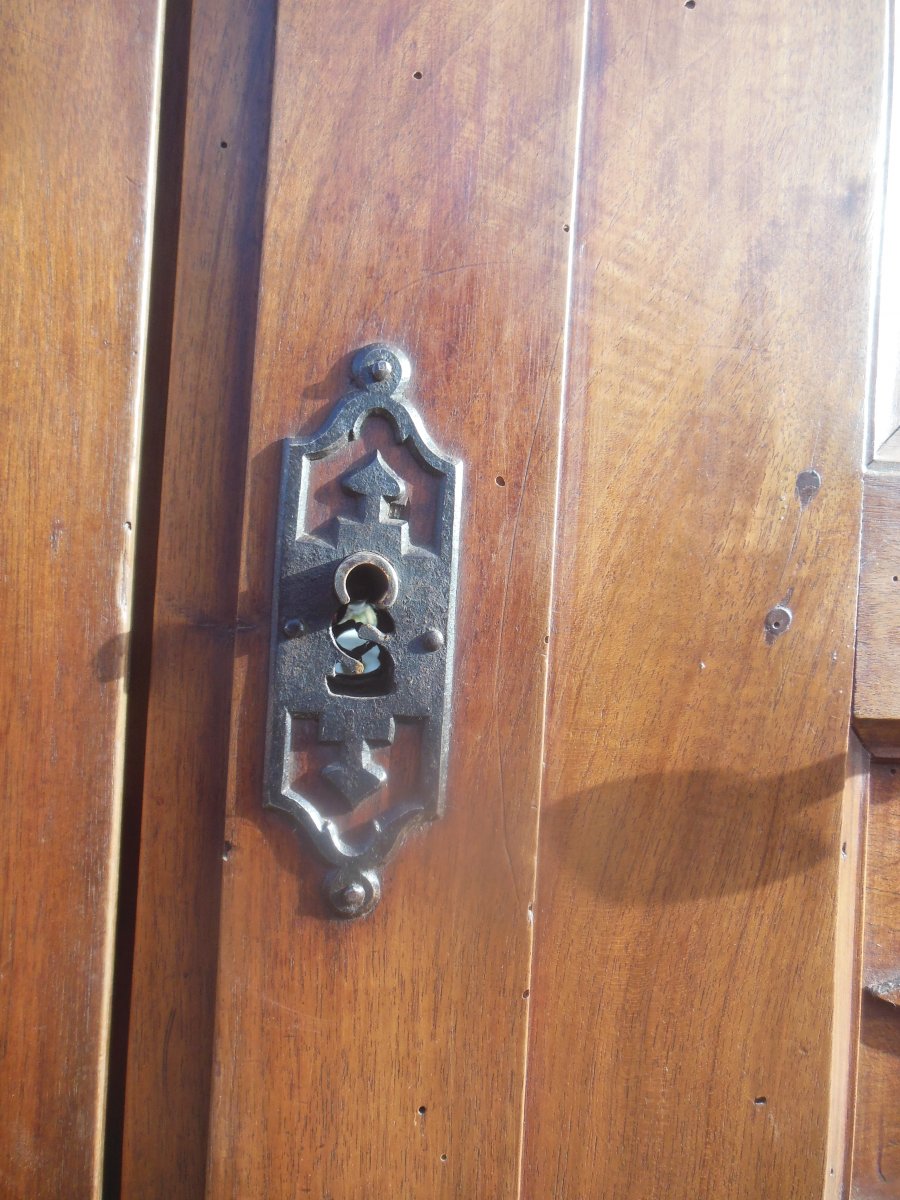 2 Pairs Of Directoire Doors, Double Sided Walnut Door-photo-2