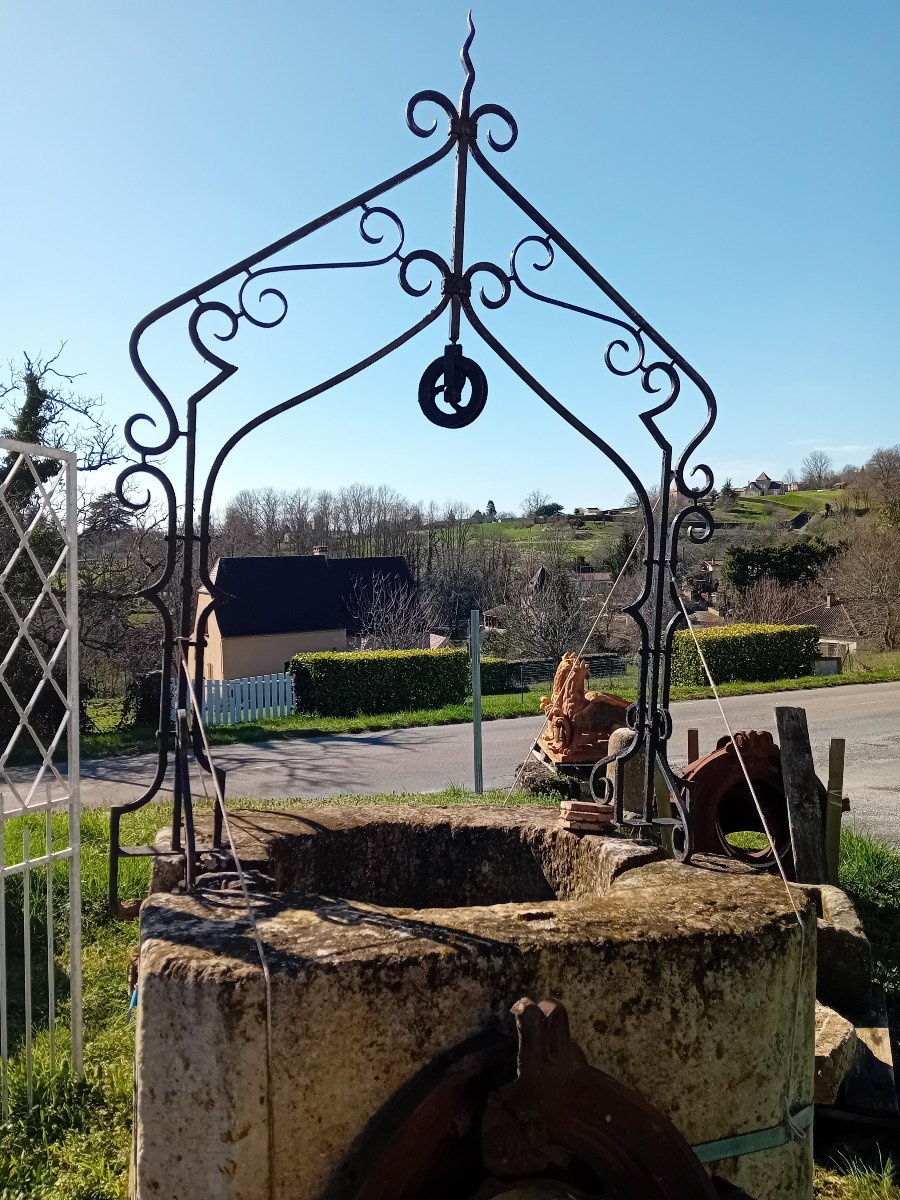 Rare Head Of Well Limestone XVII Eme-photo-8