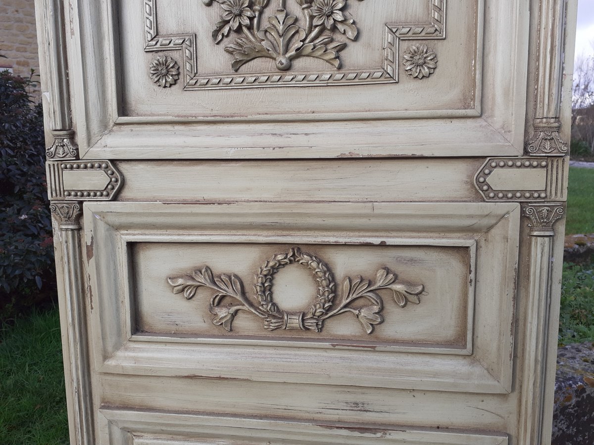 Rare Porte Style Louis XVI  Deco 1900, boiserie en hêtre-photo-4