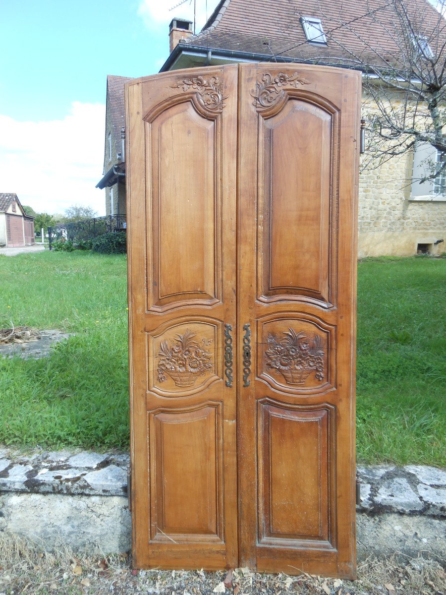 Ravissante Paire  De Portes De Placard Etroites-photo-1