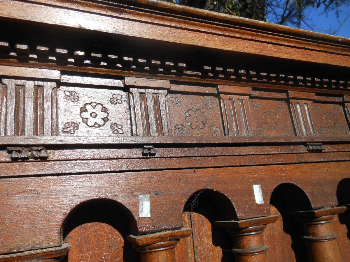 Lovely Sacristy Door In Walnut-photo-4