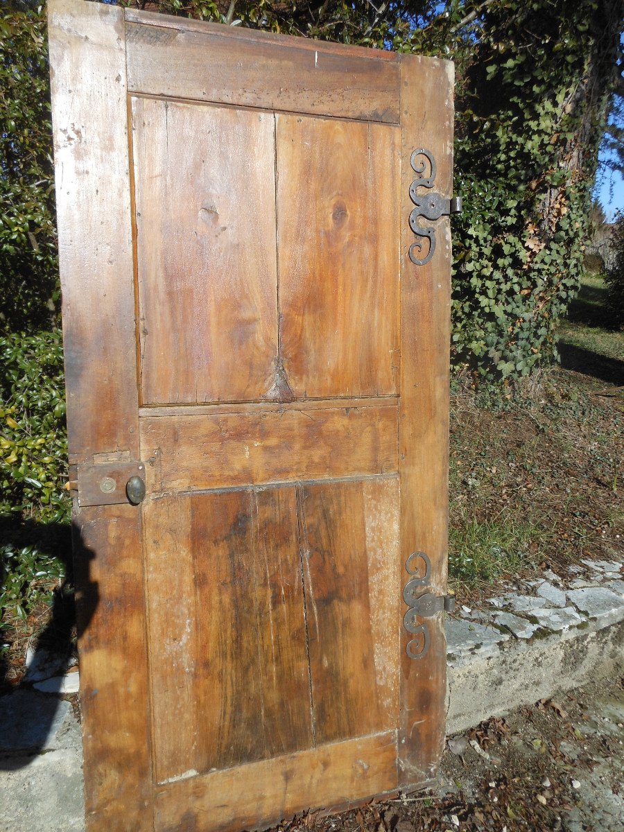 Lovely Sacristy Door In Walnut-photo-4