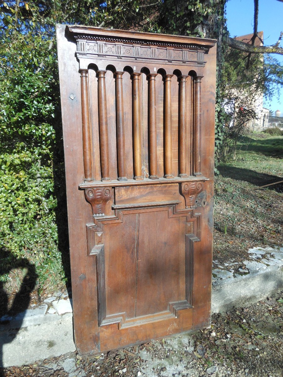 Lovely Sacristy Door In Walnut