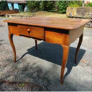 18th Century Louis XV Side Table In Walnut, 18th Middle Table