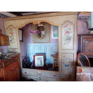 bibliotheque  , penderie   boiserie,Placard, Lit Clos 18 Eme Au Decor Chinois
