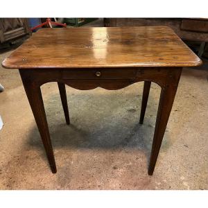 petite table en chêne  transition, table a en cas 4 faces, avec tiroir
