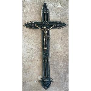 Neo-gothic Wall Crucifix 19th Century