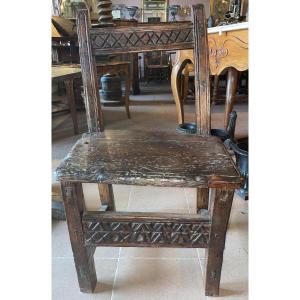 Petite chaise rustique XVIIIe si&egrave;cle