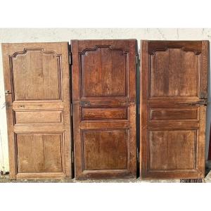 Lot de trois portes double face XIXe