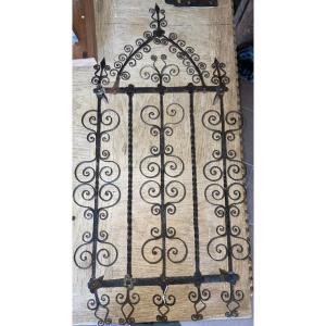 Small, Very Old Decorative Wrought-iron Grille