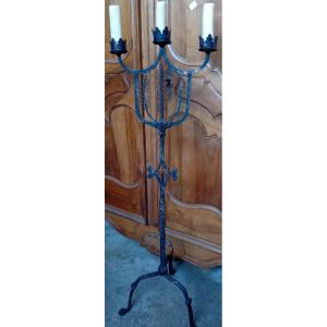 Large 17th-century Wrought-iron Candelabra