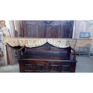Rare Restored Oak Canopy Bed, 2.80 M