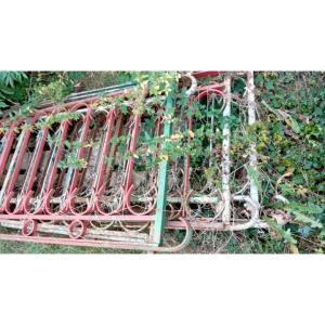 22 Ml Of 19th-century Wrought-iron Railings And Guardrails, Bridge Railings