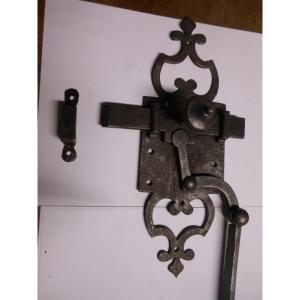 Suite Of Large Wrought Iron Targettes