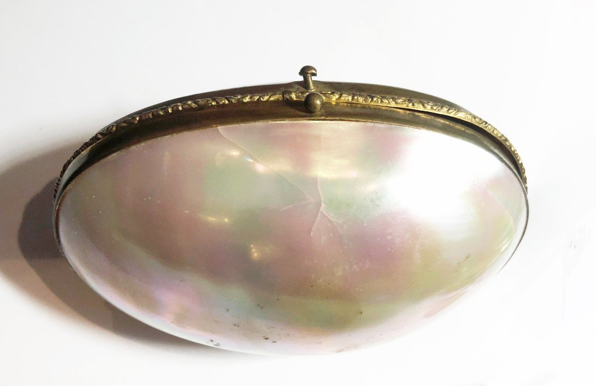 19th Century Mother-of-pearl Egg Sewing Kit-photo-6