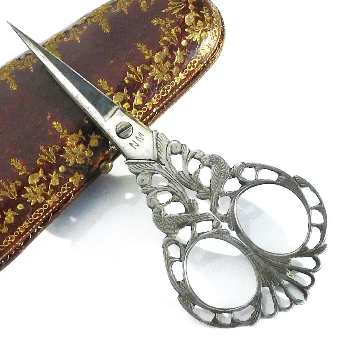 Italian Steel Lace Embroidery Scissors 19th Century