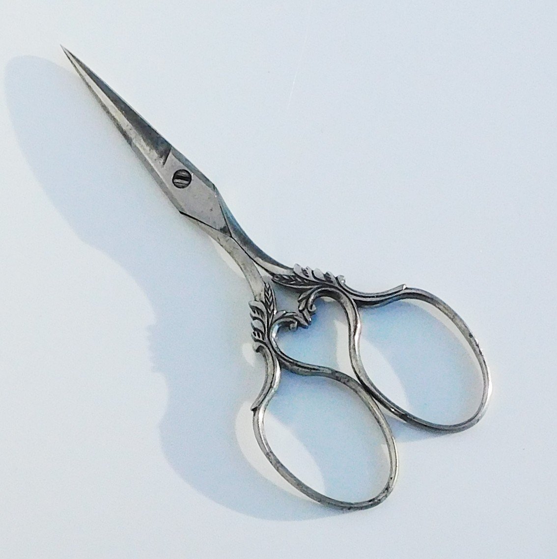 Pair Of Old Embroidery Steel Scissors Sewing Necessary Late 19th Century Early 20th Century-photo-3