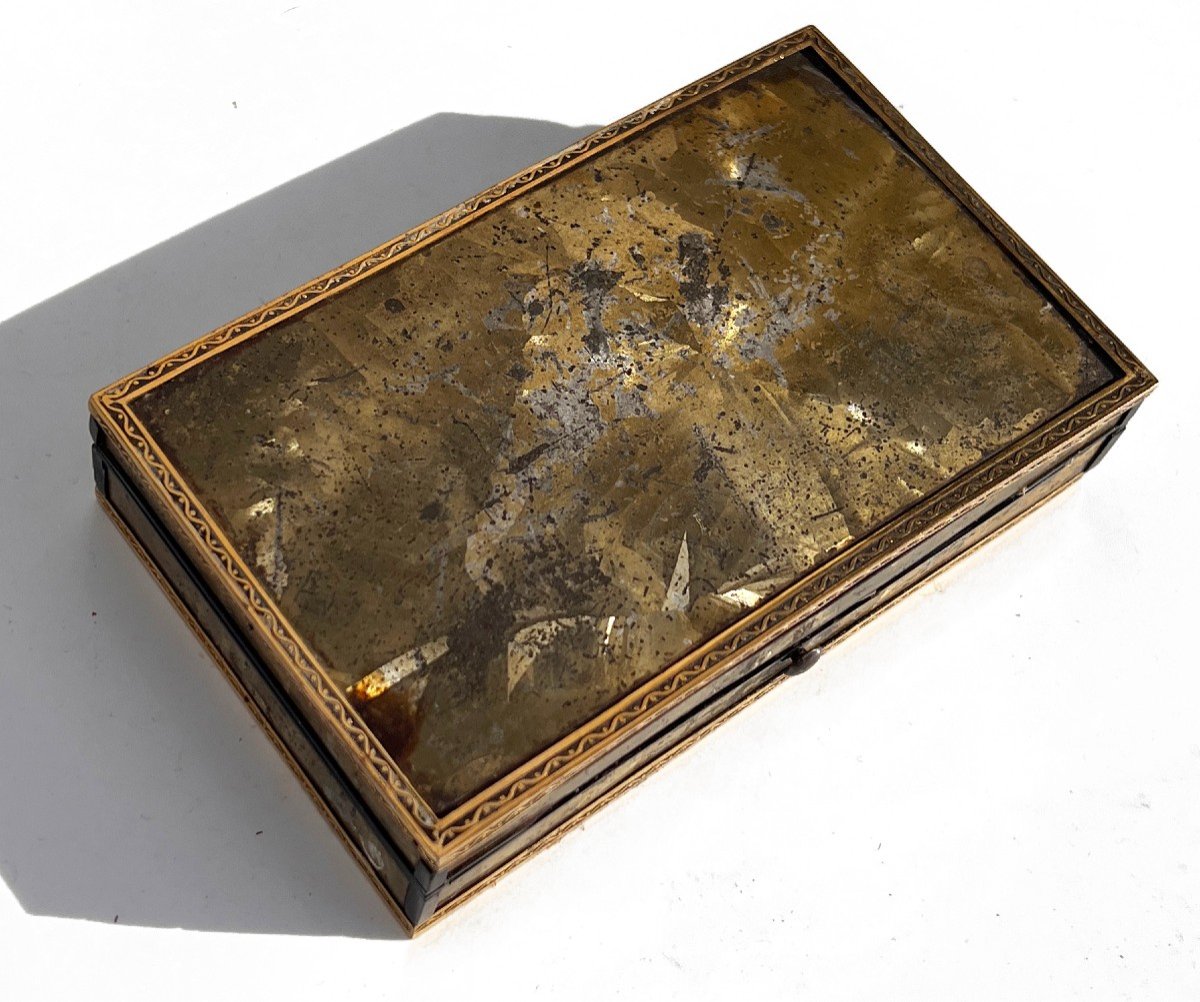 Nécessaire De Couture En Or Début XIXe Siècle Ciseaux Dauphin Dé à coudre coffret-photo-5