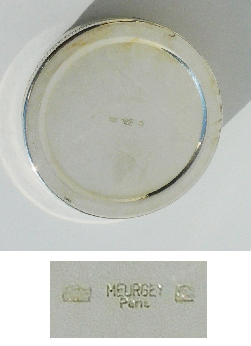  Pill Box Snuff Box Candy Box Silver Metal Meurget Paris-photo-2