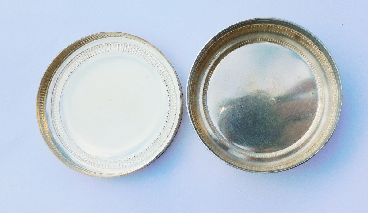  Pill Box Snuff Box Candy Box Silver Metal Meurget Paris-photo-3