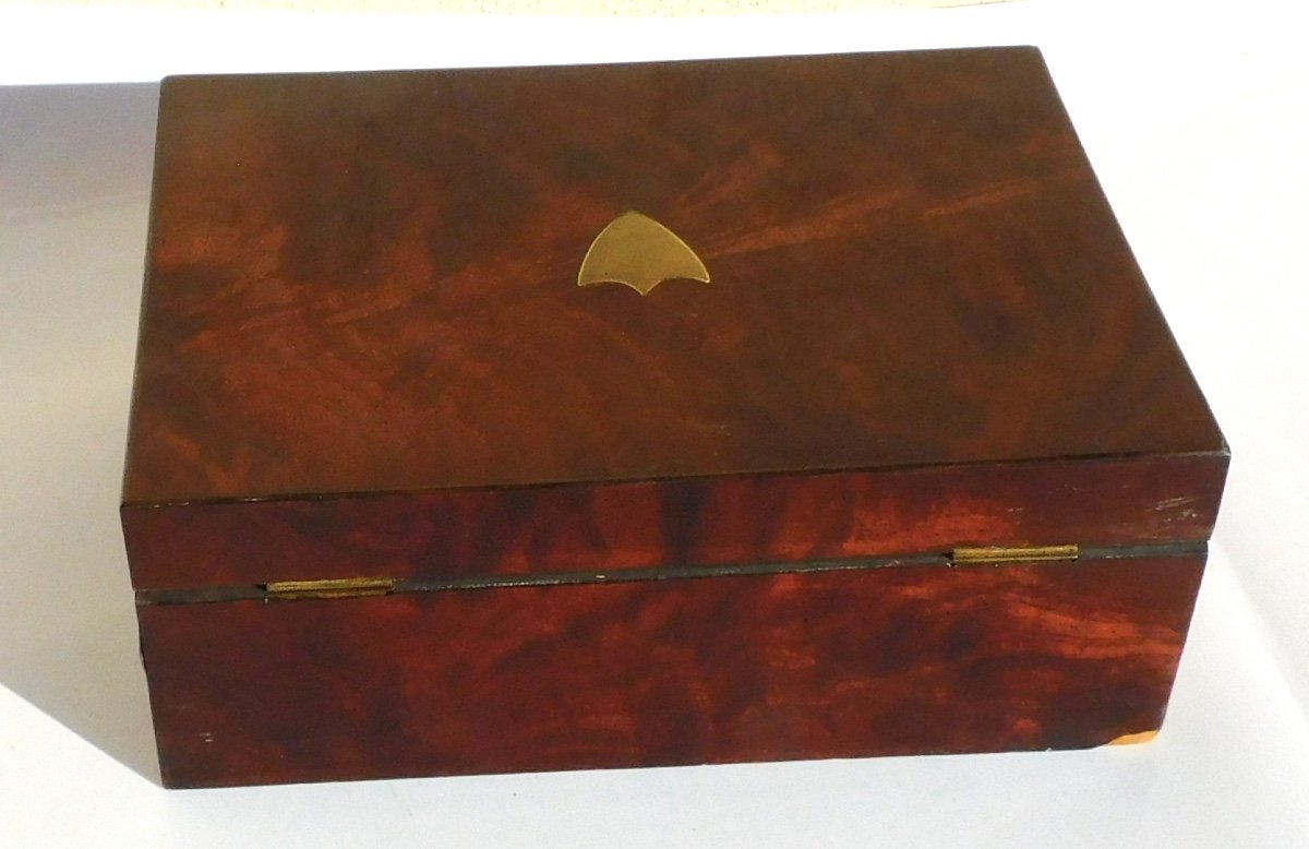 Travel Kit Sewing Embroidery Crochet Mahogany Box Palais Royal Early 19th Century-photo-7