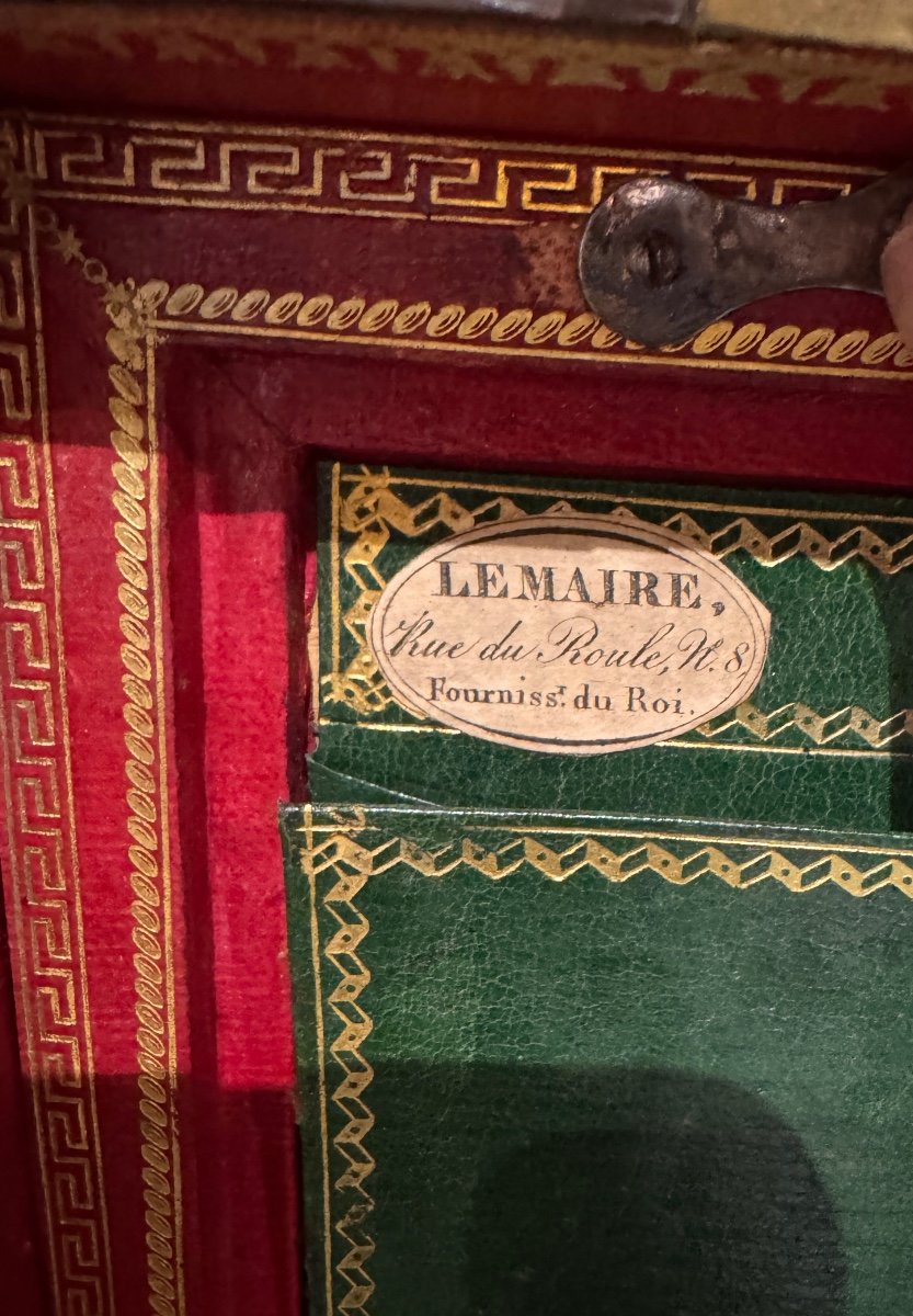 Travel Box For Ladies Toiletries Couture Embroidery Early 19th Century "lemaire" Supplier To The King-photo-3