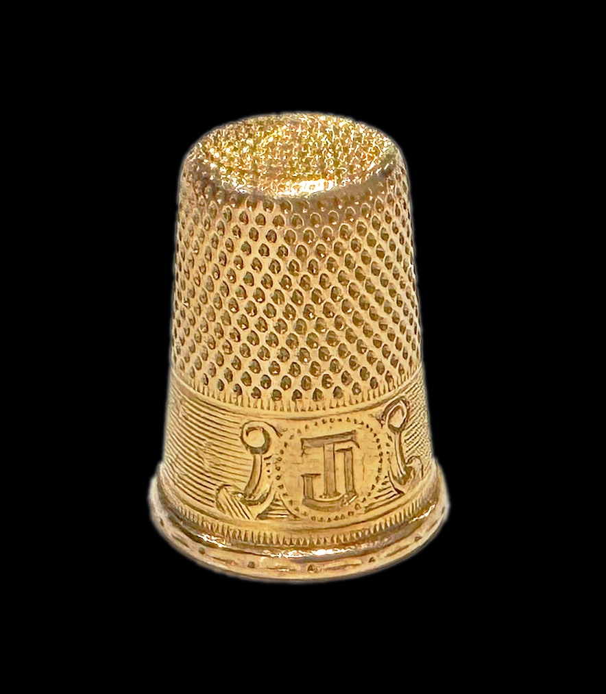 Dé à Coudre En Or Massif 18 Carats Dans Son écrin XIXe Siècle Nécessaire Couture-photo-2