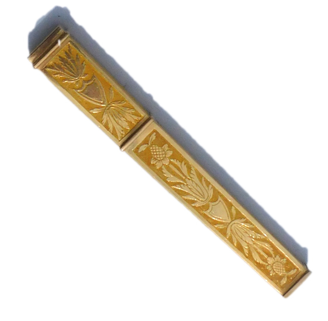 18-carat Solid Gold Sewing Needle Case, 19th Century Empire