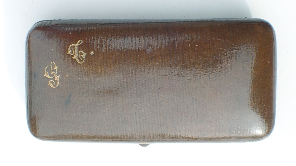 Late 19th Century Solid Silver Sewing Kit: Embroidery Scissors, Ripper, Awl -photo-4