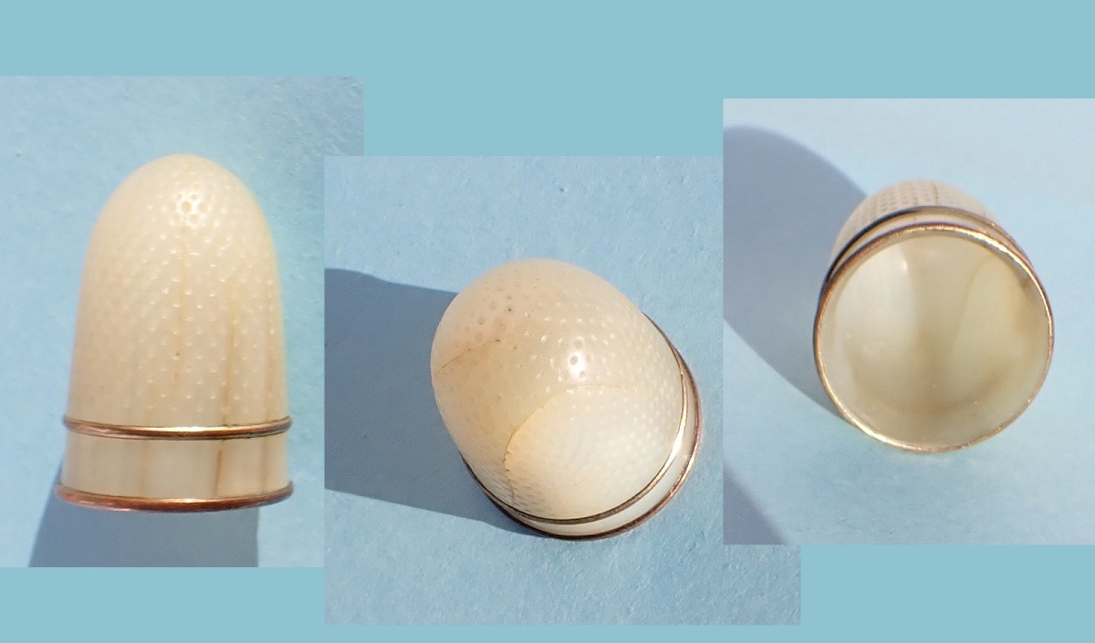 19th-century Lemonwood Marquetry Box, Mother-of-pearl Sewing Kit With Scissors And Seam Ripper -photo-2