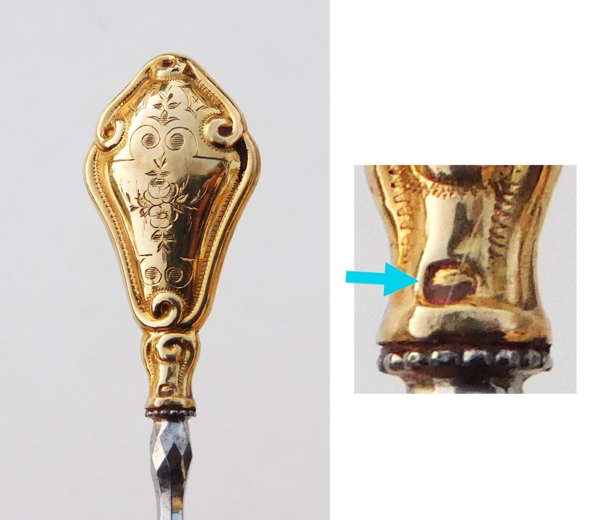 18-karat Solid Gold Sewing Kit, Late 19th Century, Napoleon III Period: Scissors, Thimble-photo-6