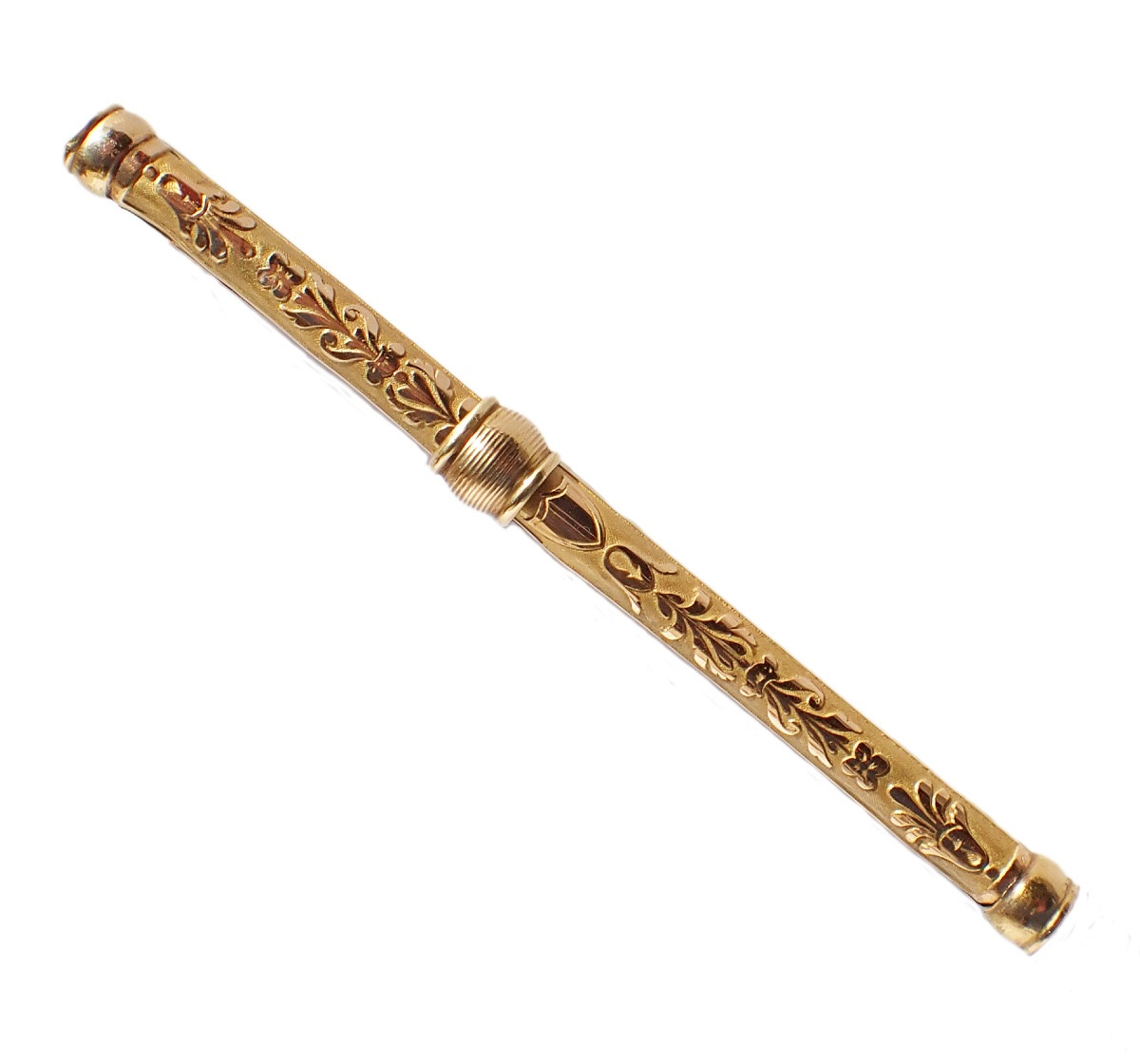 porte mine  craie  crayon ancien début XIXe  en OR massif 18 carats nécessaire écriture