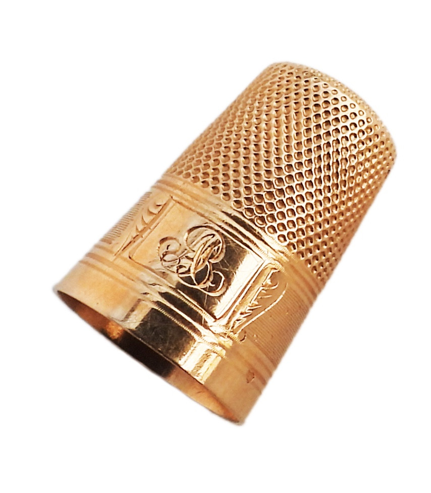 Large Solid Gold Or Rose Gold Thimble, Late 19th/early 20th Century, Sewing Kit
