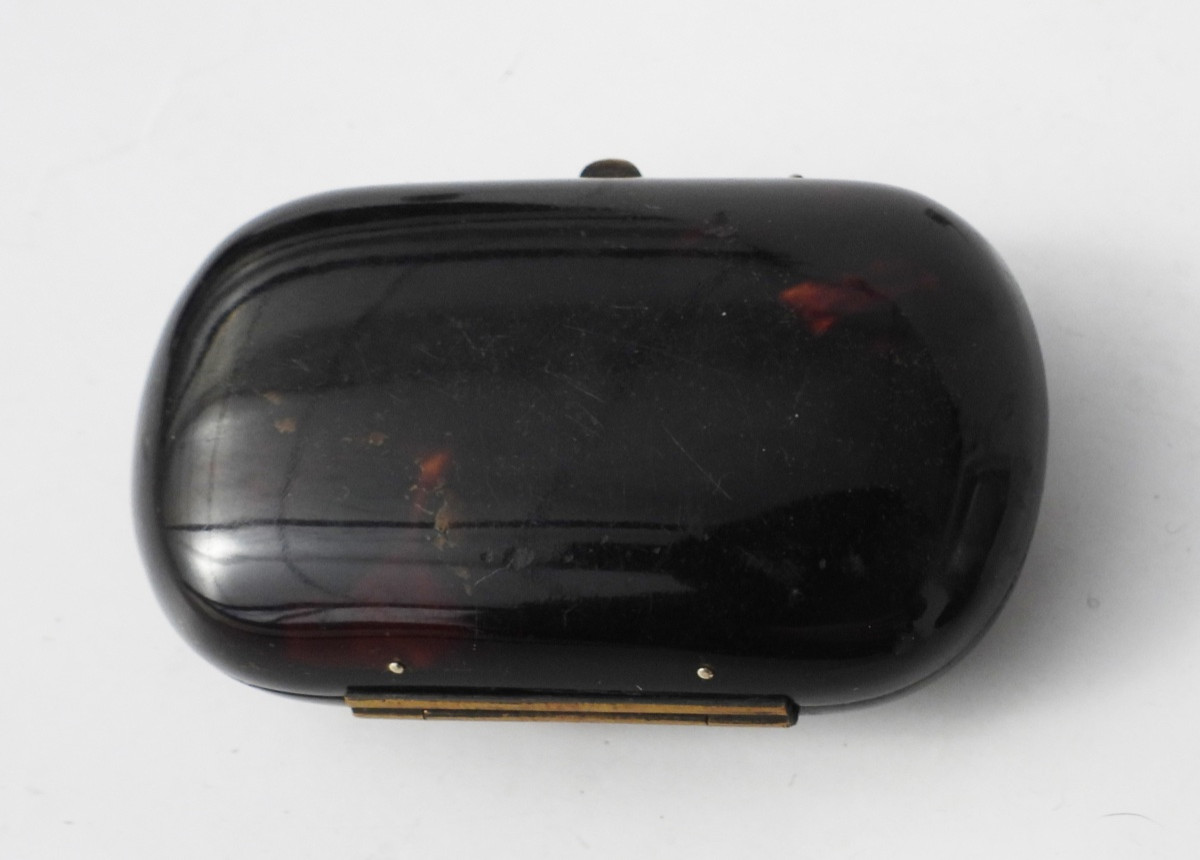 Porte monnaie écaille argent fin XIXe Napoléon III-photo-3