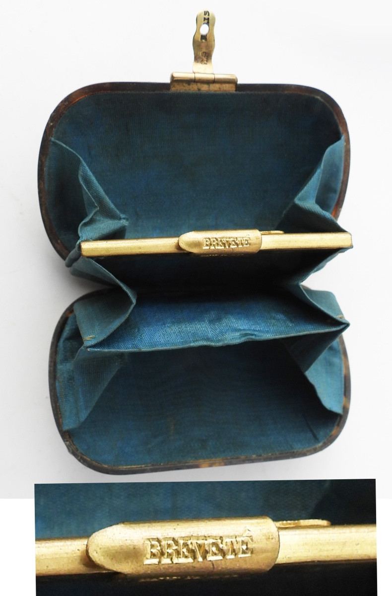 Tortoiseshell Silver Vermeil Coin Purse Late 19th Century Napoleon III-photo-3