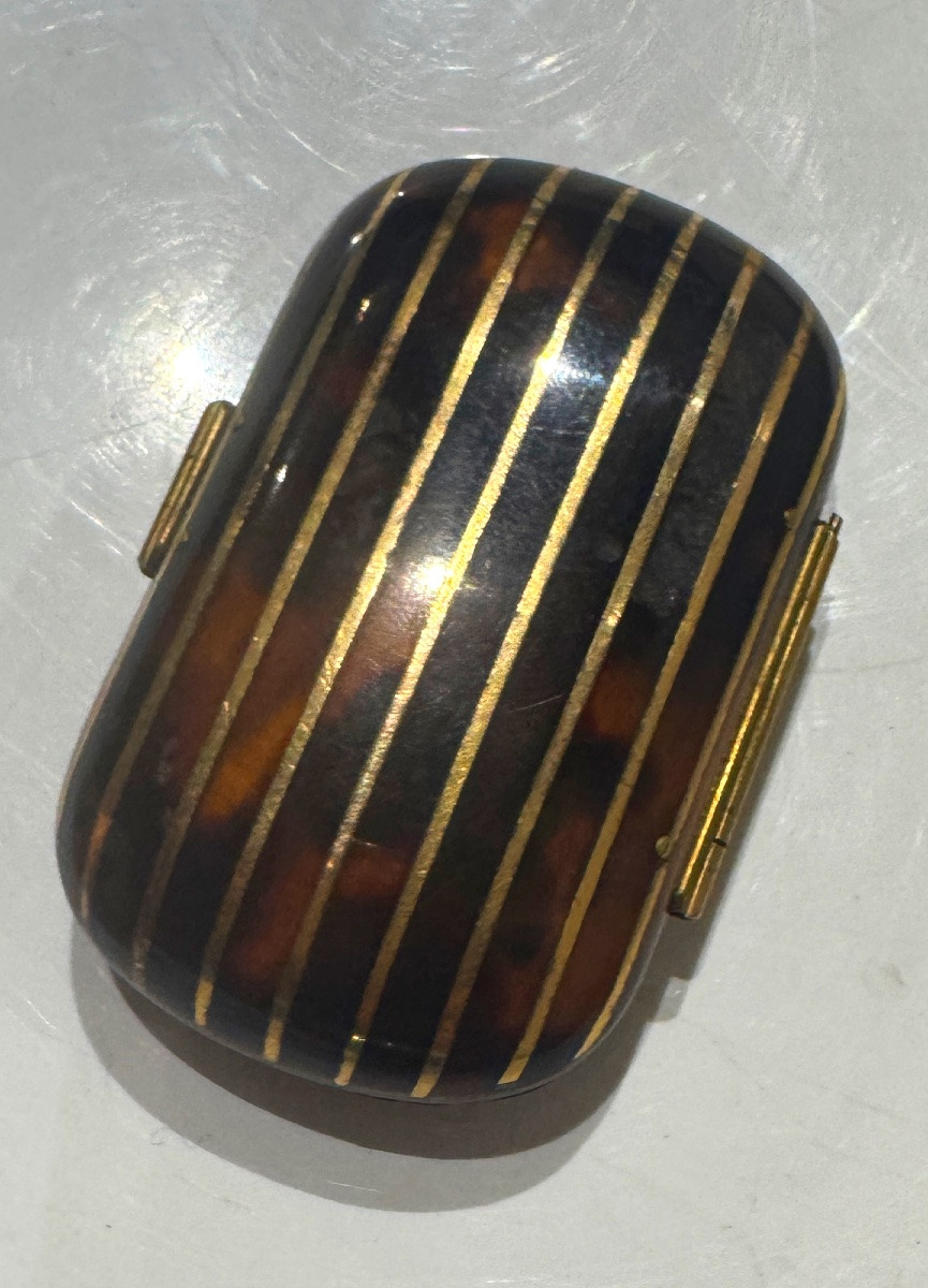 Tortoiseshell Silver Vermeil Coin Purse Late 19th Century Napoleon III-photo-1