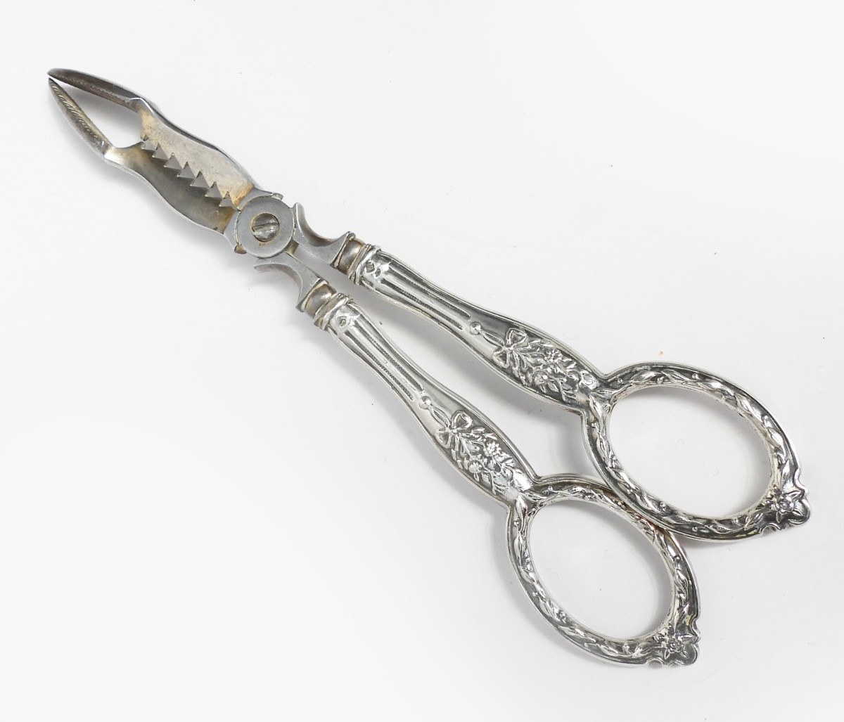 Antique Sugar Tongs 19th Century Napoleon III Silver-photo-2