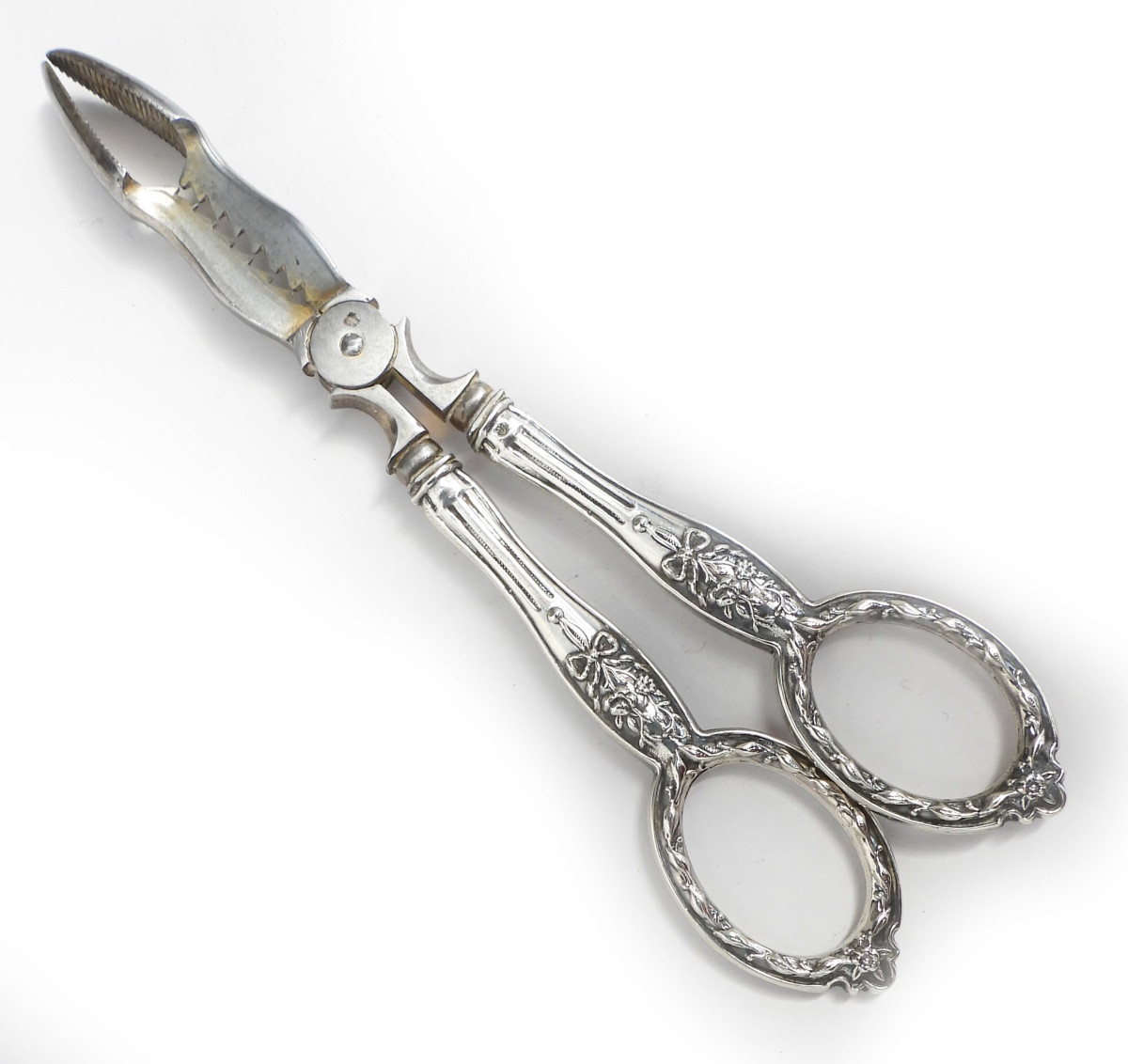 Antique Sugar Tongs 19th Century Napoleon III Silver