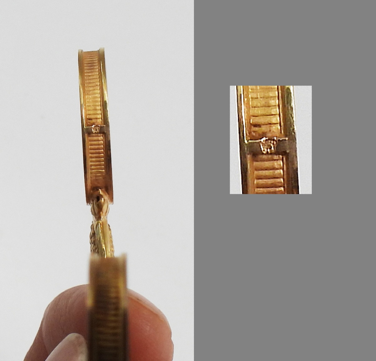 ciseaux à broder en or 18 carats début 19eme nécessaire de couture-photo-3