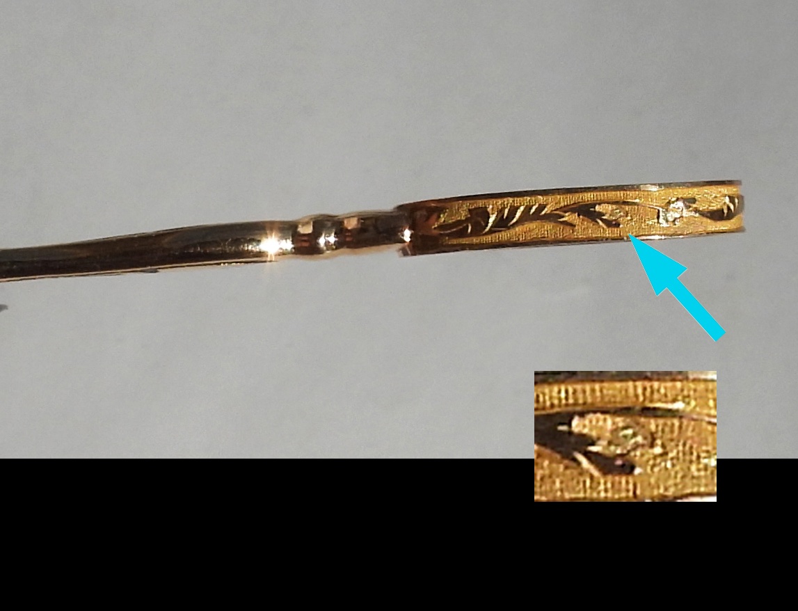 18-karat Gold Embroidery Scissors From The Early 19th Century, Part Of A Sewing Kit-photo-4