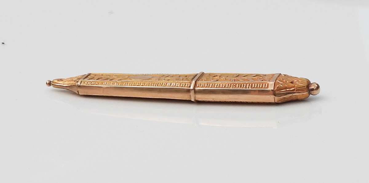 18-karat Solid Gold Needle Case From The Early 19th Century, Part Of A Sewing Kit-photo-4