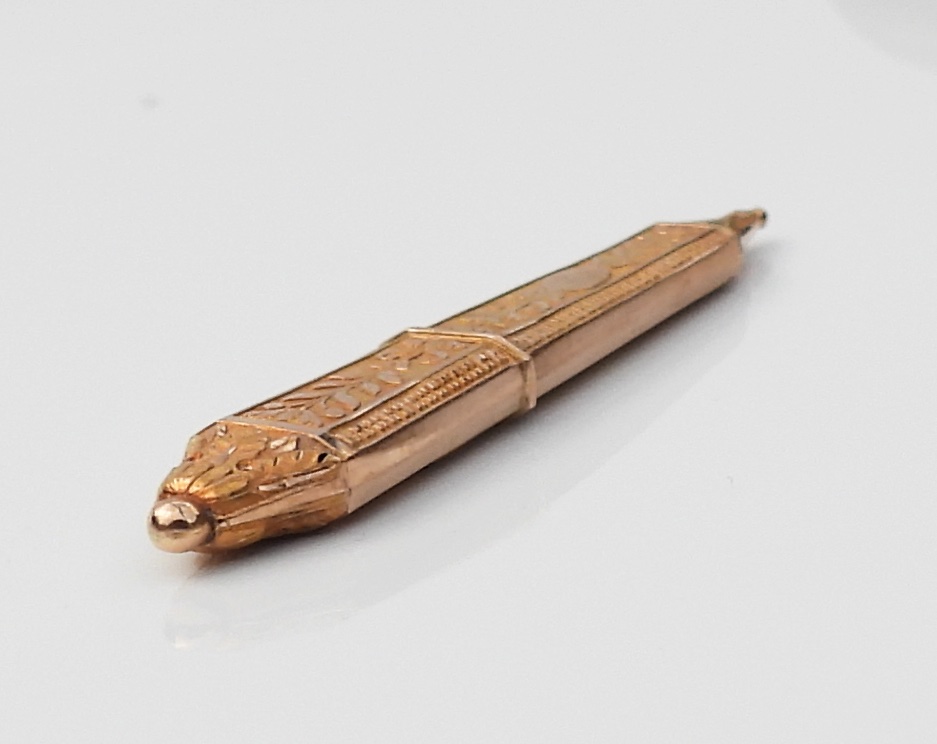 18-karat Solid Gold Needle Case From The Early 19th Century, Part Of A Sewing Kit-photo-1