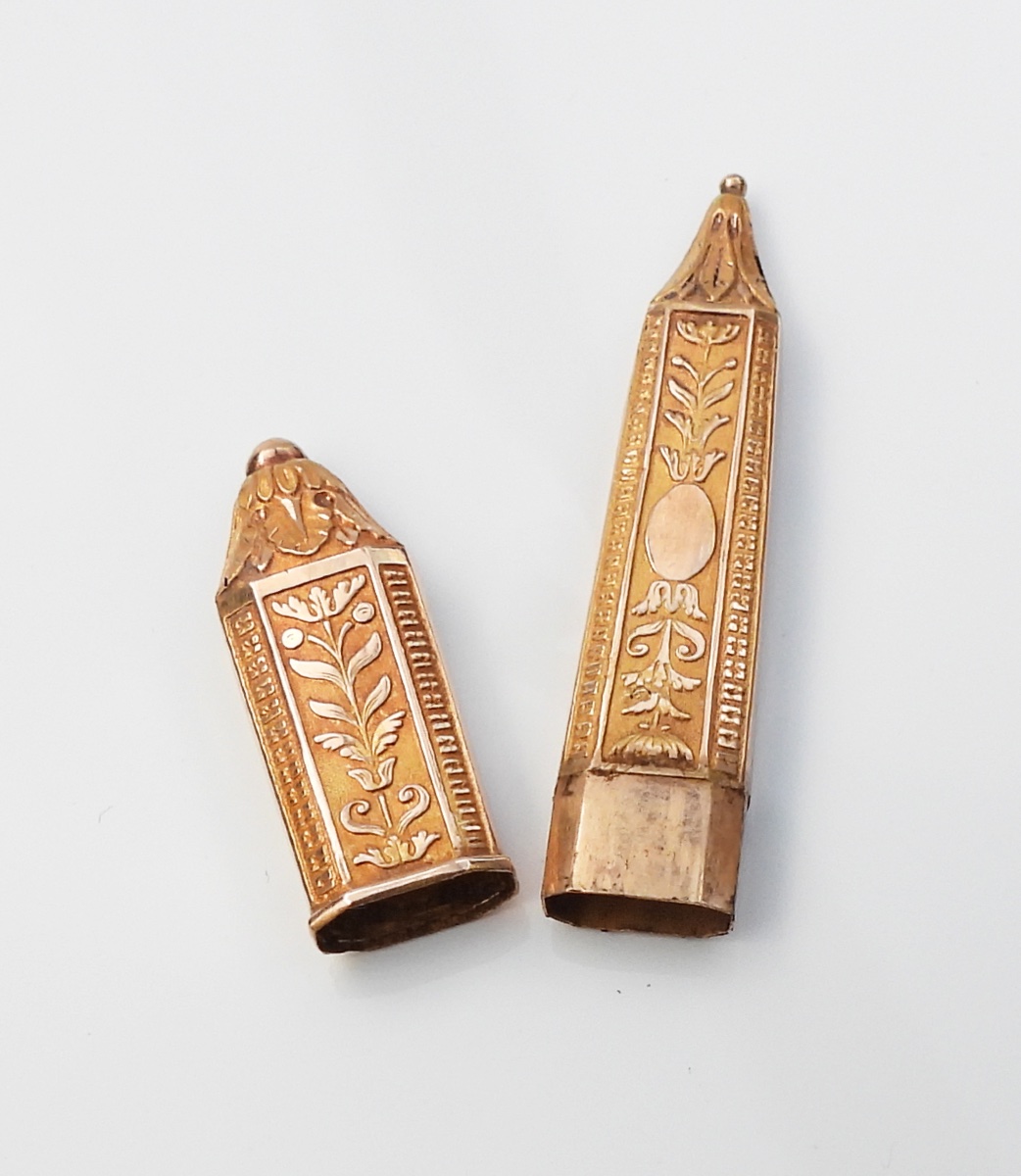 18-karat Solid Gold Needle Case From The Early 19th Century, Part Of A Sewing Kit-photo-2