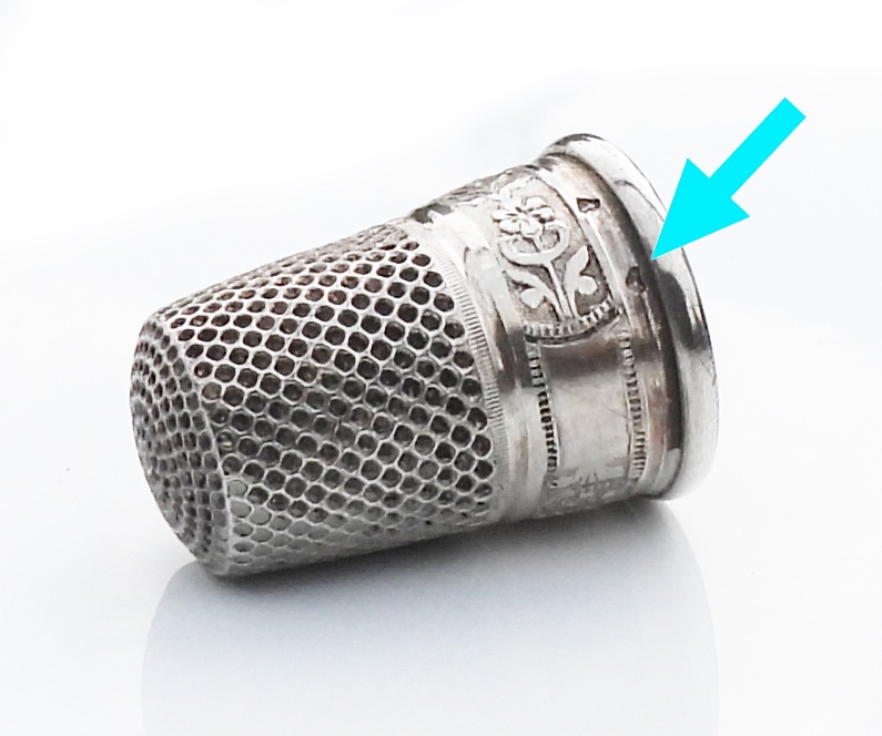Nécessaire de couture ancien  argent massif fin XIXe début XXe  ciseaux, dé à coudre -photo-4