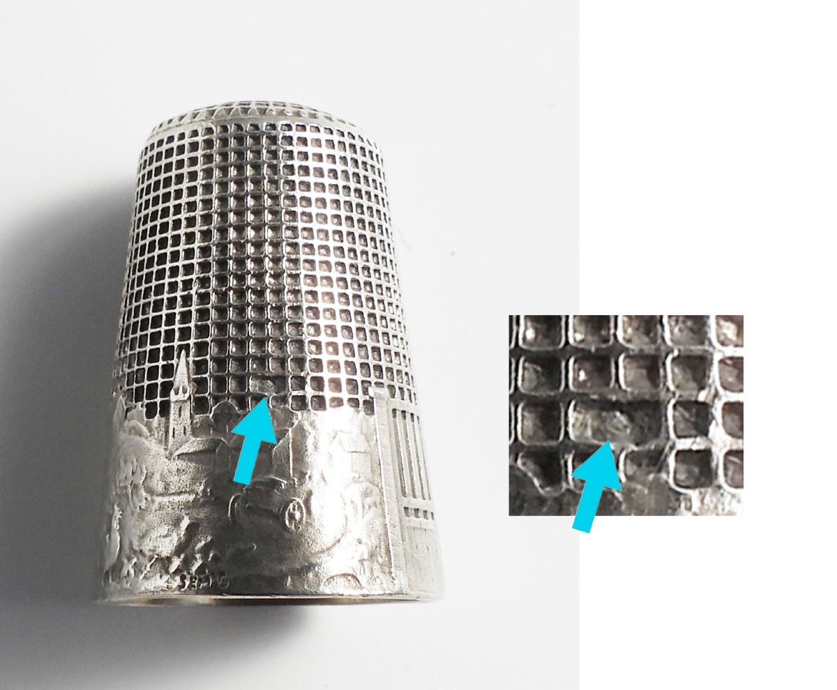 Fab Le De La Fontaine Perette Solid Silver Thimble And The Milk Jug Used For Sewing-photo-4
