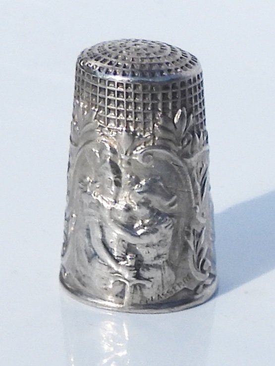 Solid Silver Thimble, "the Thimble Of Victory," Early 20th Century, Signed Lasserre-photo-2