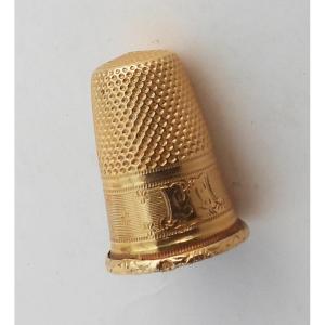 18-karat Solid Gold Thimble, Late 19th/early 20th Century, Sewing Kit
